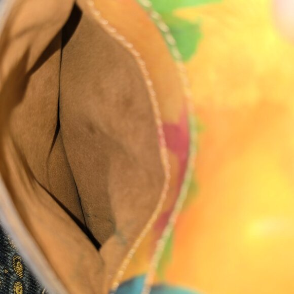 Patricia Nash Italian Leather Watercolor Butterfly Curry Tote & Fossil Wallet - Picture 7 of 16